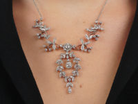 Edwardian Platinum & Diamond Festoon Necklace