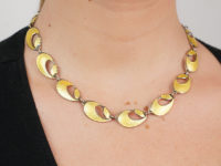 Yellow Enamel Norwegian Silver Necklace