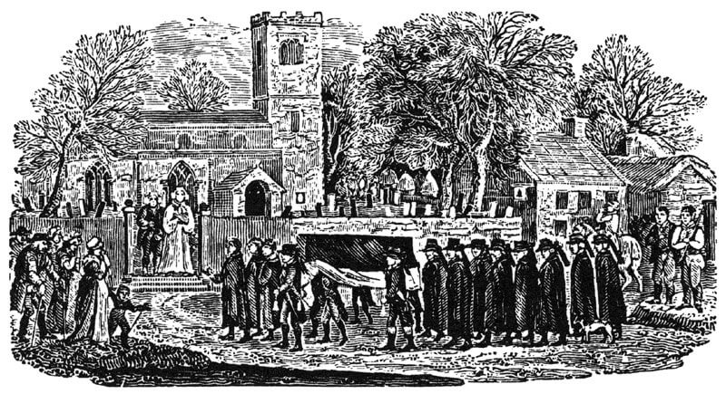 A Georgian funeral, circa 1750s