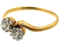 Edwardian 18ct Gold & Diamond Twist Ring