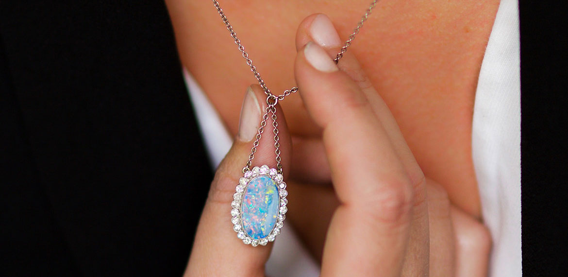 Antique opal pendant
