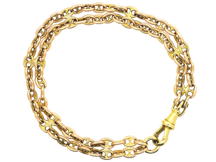 Victorian 15ct Gold Anchor Chain Link Bracelet