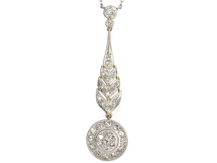 Art Deco Diamond Pendant in Original Case