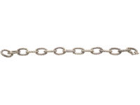 Silver Rope Design Curb Bracelet