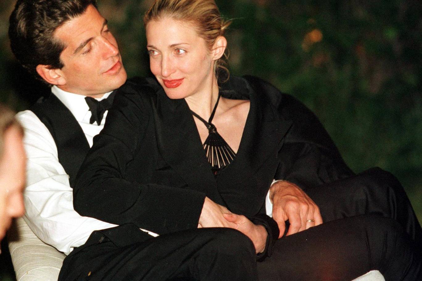 Carolyn Bessette with John F. Kennedy Jr