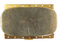 Large Georgian 9ct Gold, Flat Cut Almandine Garnet & Natural Split Pearls Clasp