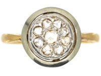 Art Deco 18ct Gold & Platinum Cluster Ring