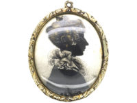 Georgian Silhouette of Lady Pendant