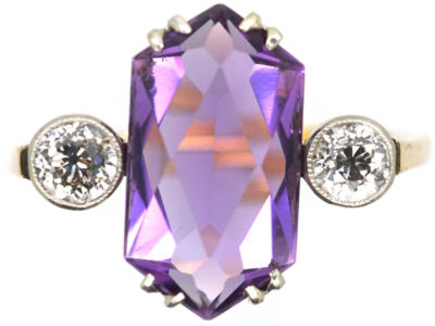 Art Deco Amethyst & Diamond Ring