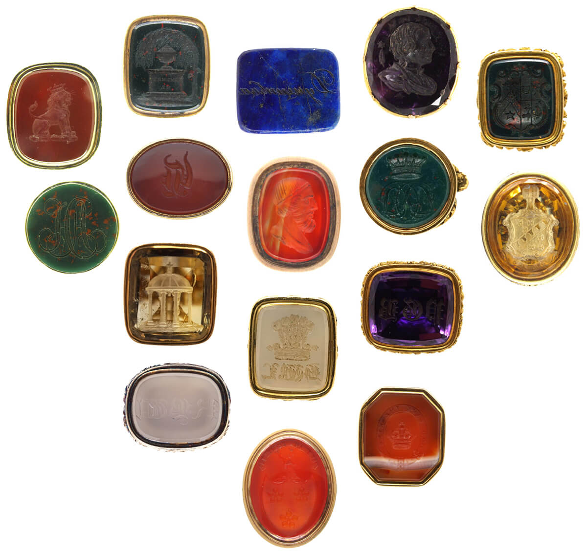 Antique seals come in all shapes, sizes and colours