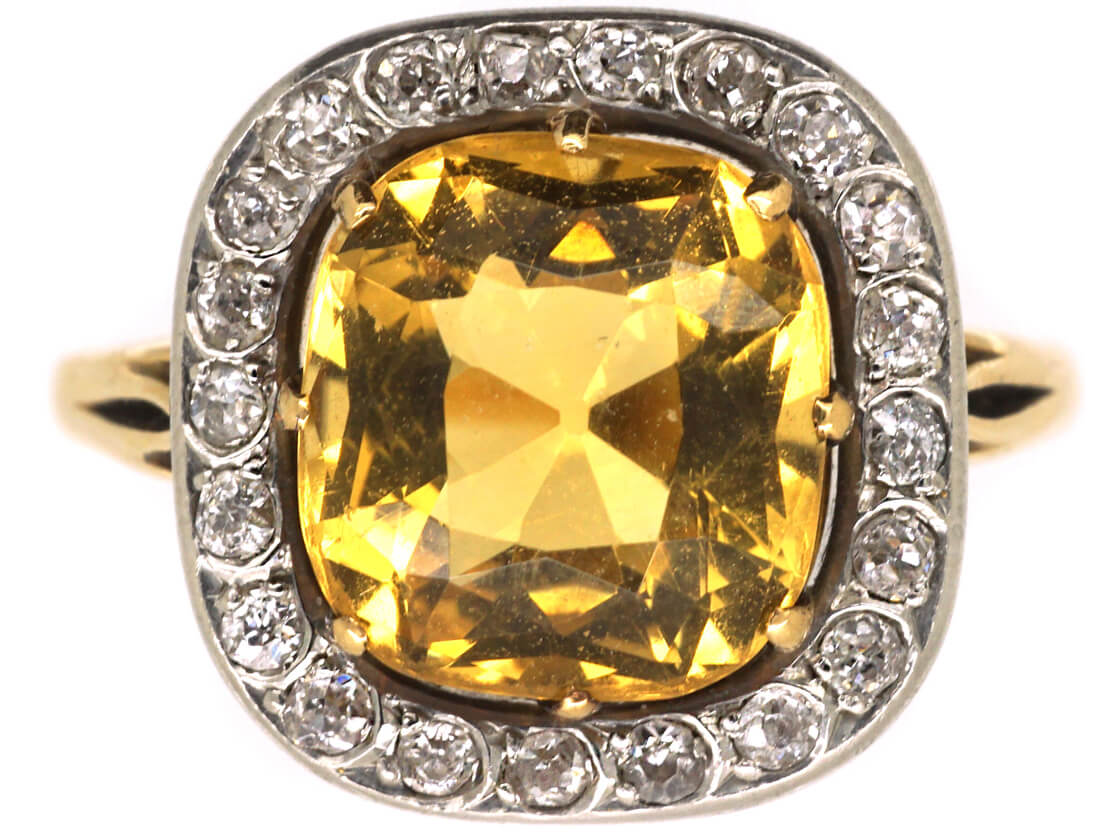 Details about   ART DECO ANTIQUE STYLE 925 STERLING SILVER 3 CT LAB CITRINE RING SIZE 5     #525 