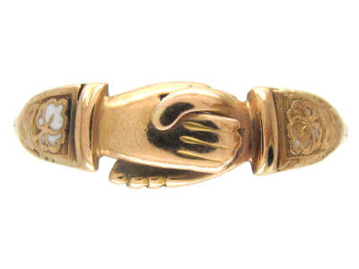 Antique jewellery clasped hands