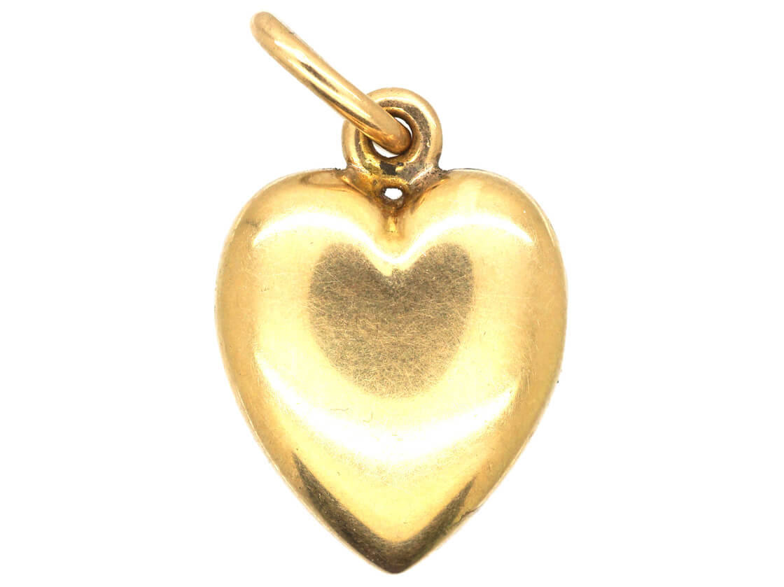 Edwardian 15ct Gold Diamond & Natural Split Pearl Pave Set Heart Locket ...