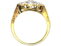 Edwardian 18ct Gold & Platinum Large Diamond Cluster Ring