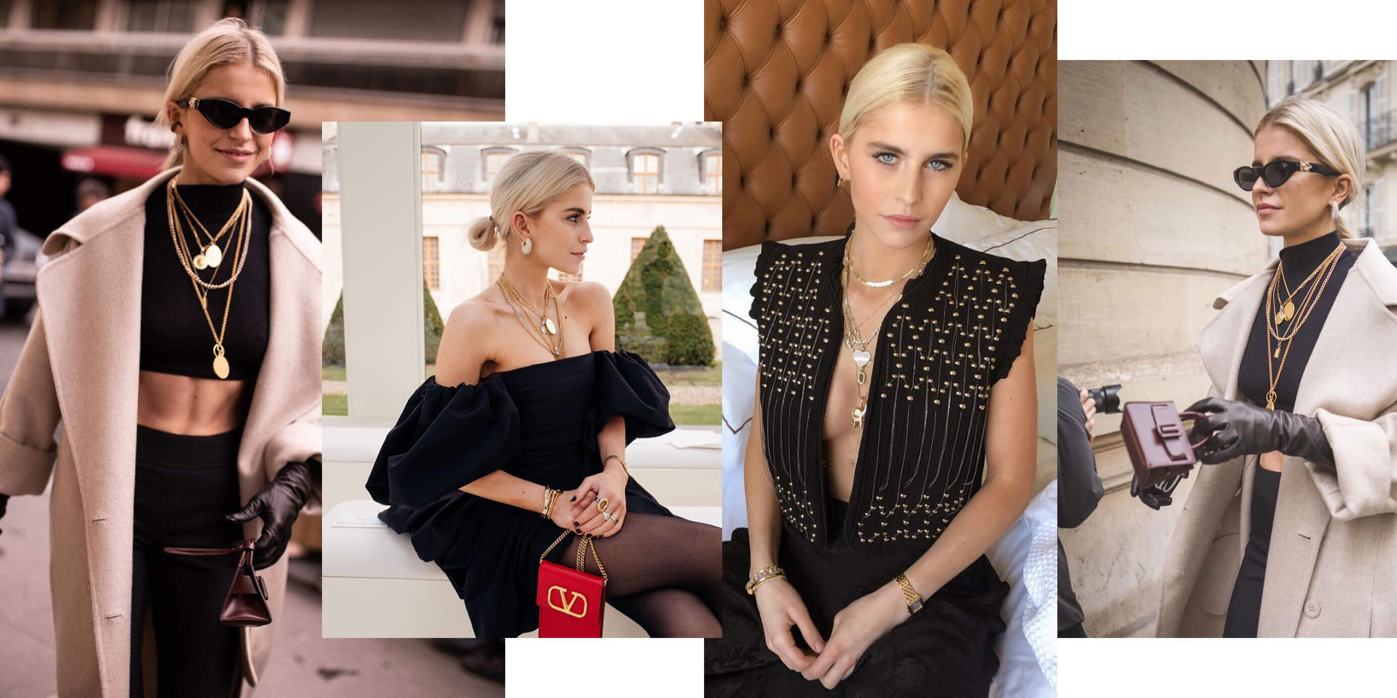 Influencer Caro Daur layering chains