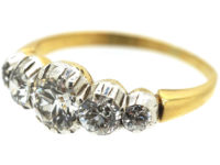 William 1V 18ct Gold Five Stone Diamond Ring
