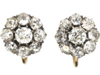 Victorian Diamond Cluster Earrings