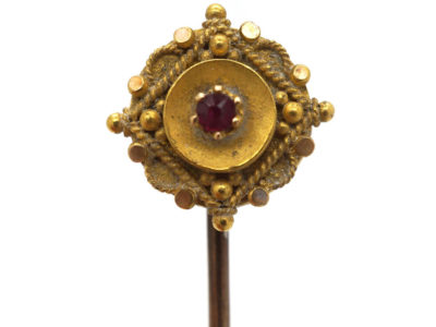 Victorian 15ct Gold & Ruby Tie Pin