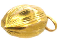 French 18ct Gold Vinaigrette Hazelnut Pendant