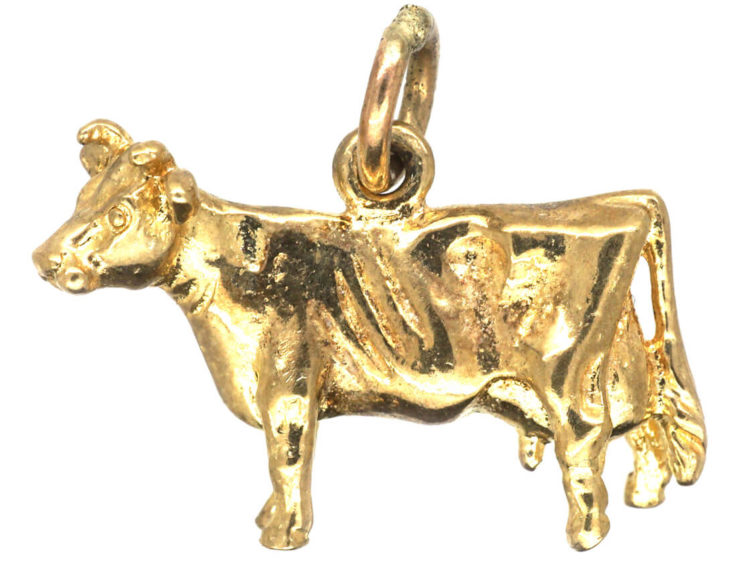 9ct Gold Jersey Cow Charm