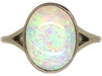 Art Deco Platinum & Opal Ring
