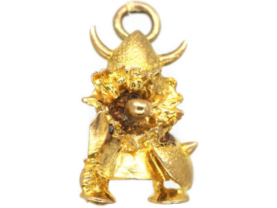 9ct Gold Charm of a Viking