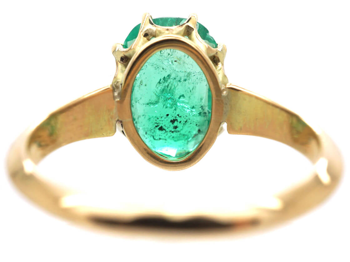 Edwardian 18ct Gold & Emerald Ring (976M) | The Antique Jewellery Company