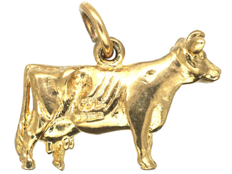 9ct Gold Jersey Cow Charm