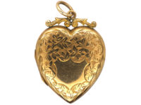 Edwardian 9ct Back & Front Heart Shaped Locket