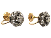 Victorian Diamond Cluster Earrings