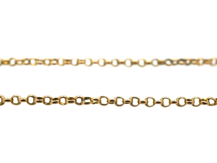 Early 20th Century 14ct Gold Chain with Decorative Box Clasp
