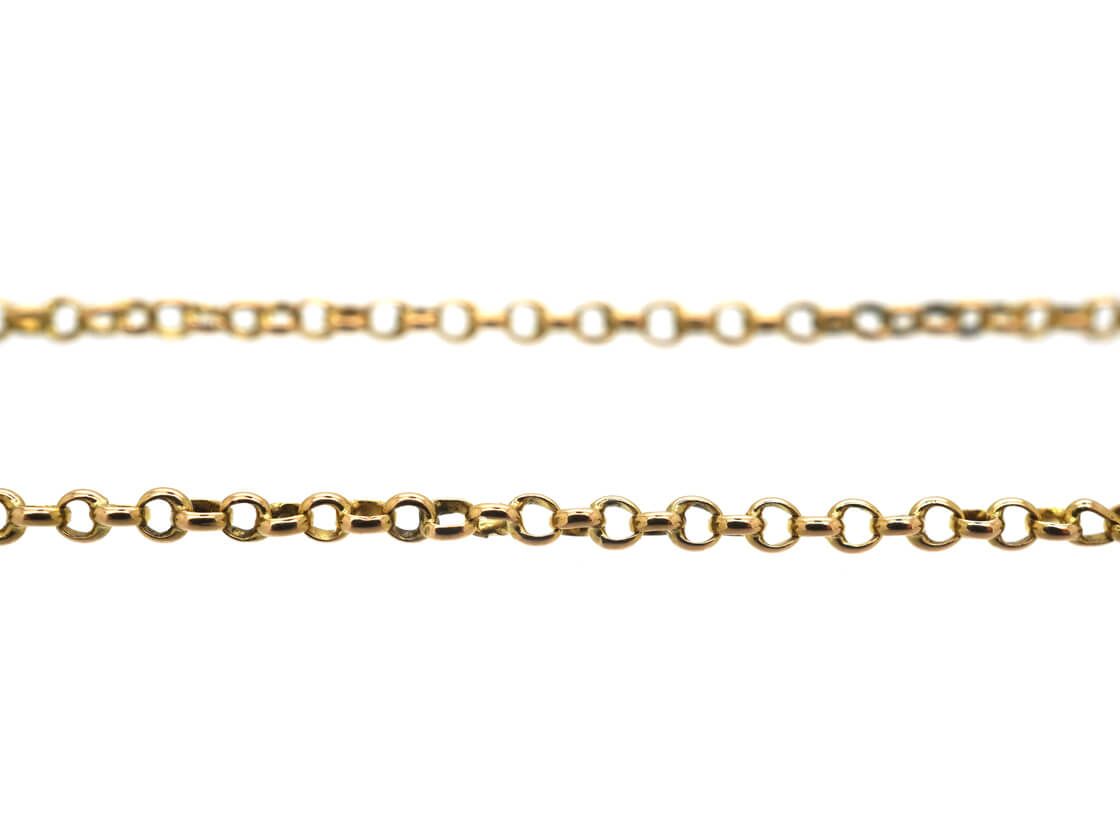 Early 20th Century 14ct Gold Chain with Decorative Box Clasp (86N ...