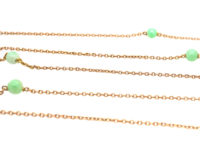 Art Deco 9ct Gold & Jade Chain