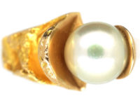 14ct Gold Birth of the Pearl Ring by Björn Weckström for Lapponnia