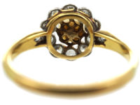Edwardian 18ct Gold & Platinum, Natural Pearl & Diamond Cluster Ring