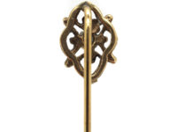 9ct Gold & Diamond Openwork Design Tie Pin