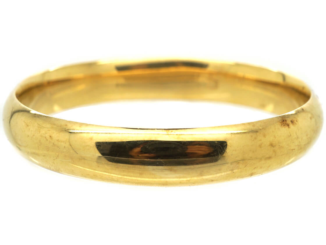 14ct Gold Plain Bangle (60N) | The Antique Jewellery Company