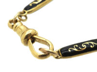 Victorian 18ct Gold & Black Enamel Chain