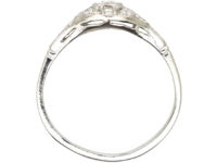 Art Deco Platinum & Diamond Cluster Ring