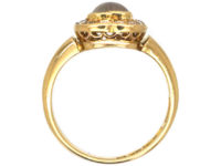 Edwardian 18ct Gold Moonstone & Diamond Heart Shaped Ring by Henry Barnett Joseph