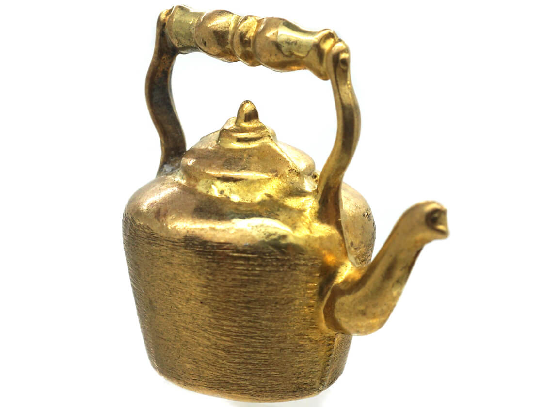 9ct Gold Kettle Charm (3/T) The Antique Jewellery Company