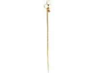 Edwardian 15ct Gold & Pearl Three Leaf Clover Tie Pin