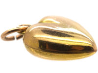 Edwardian 9ct Gold Heart Shaped Pendant