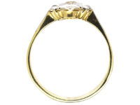 Art Deco 18ct White & Yellow Gold & Diamond Geometric Ring