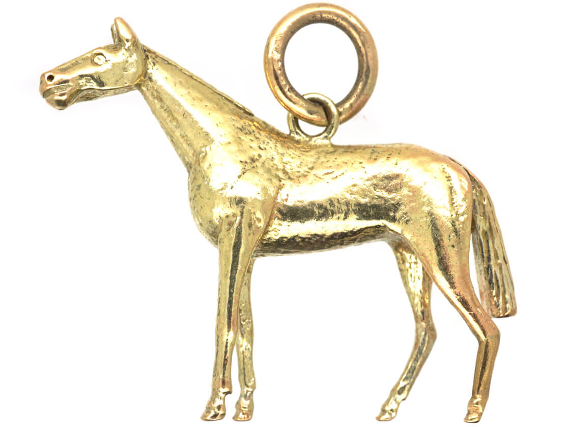 9ct Gold Horse Charm (4/T) | The Antique Jewellery Company