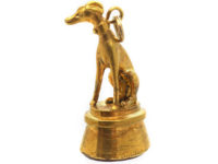 Victorian Gold Cased Seal of a Greyhound