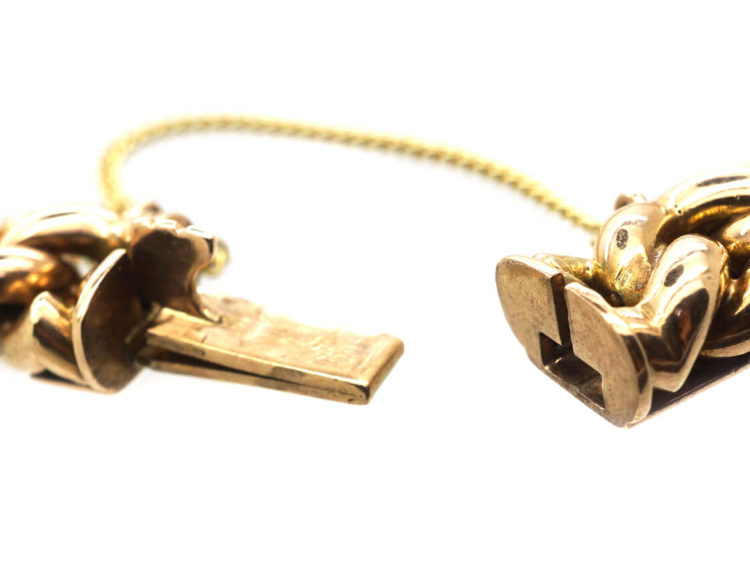 Edwardian 15ct Gold Interlinked Hearts Design Bracelet