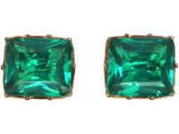 Georgian Green Paste Earrings