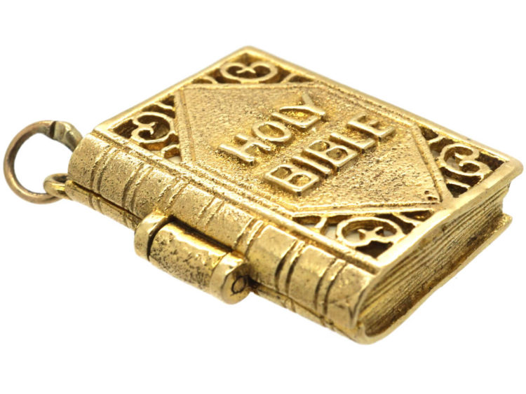 9ct Gold Bible Charm