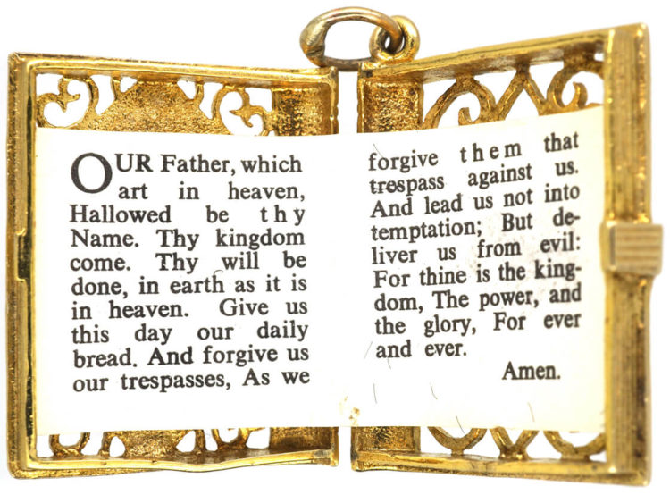 9ct Gold Bible Charm